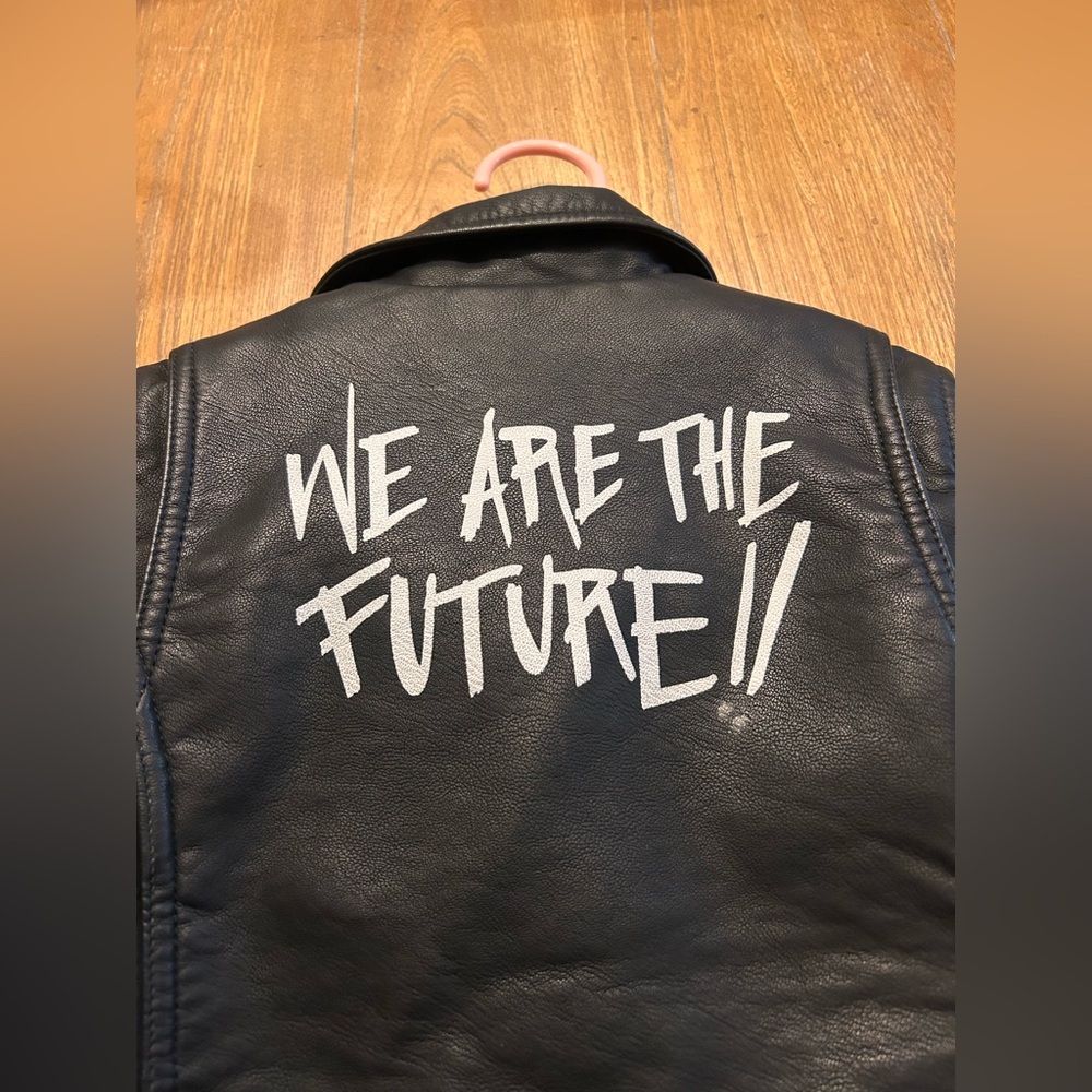 Cult of individuality kid size large vegan leather, Moto jacket
